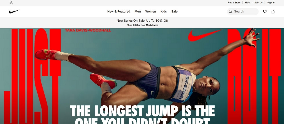 Trang chủ của Nike