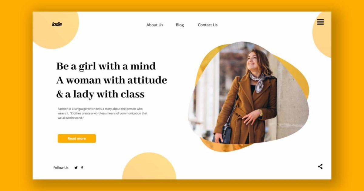 Ví dụ về hero header