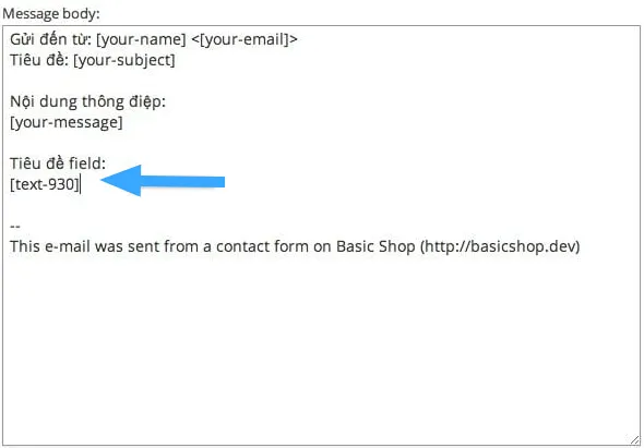 Nhập các thông tin trong form