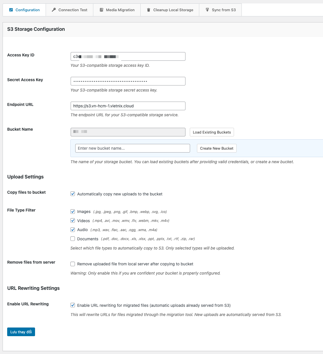 Bước 2: Cấu hình và xác thực kết nối