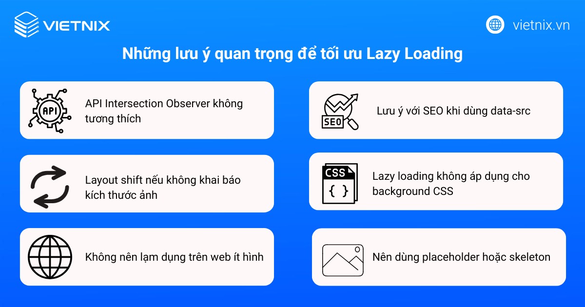 Những lưu ý quan trọng để tối ưu Lazy Loading