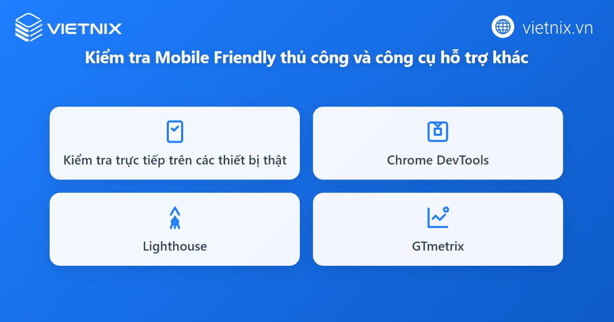 Kiểm tra thủ công và sử dụng các công cụ của bên thứ ba