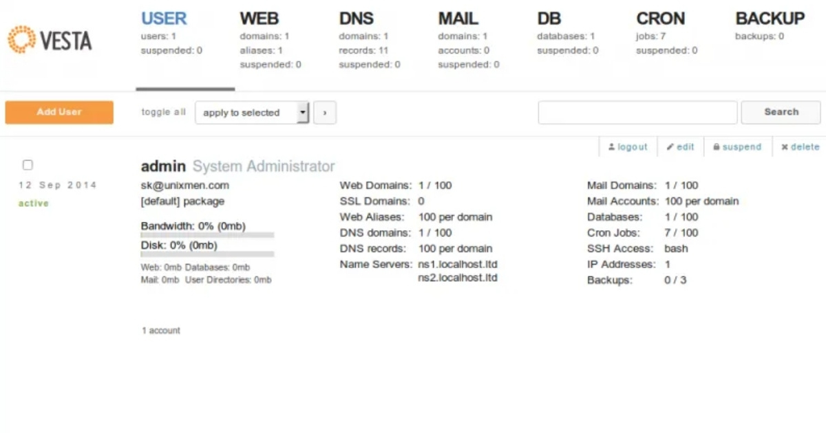 VestaCP là một bảng điều khiển quản lý hosting mã nguồn mở và miễn phí, giao diện đơn giản và dễ sử dụng