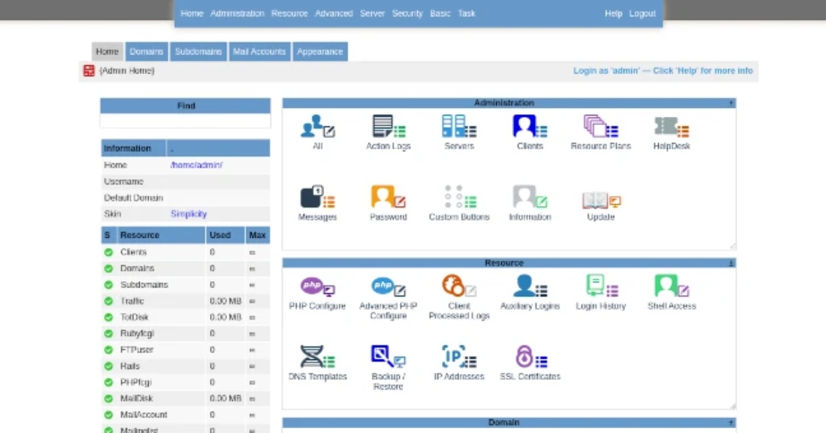 Kloxo được biết đến với khả năng tiêu thụ ít tài nguyên hệ thống
