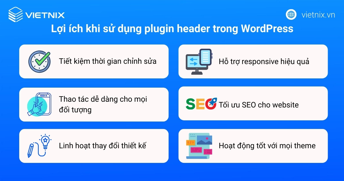Lợi ích khi sử dụng plugin header trong WordPress