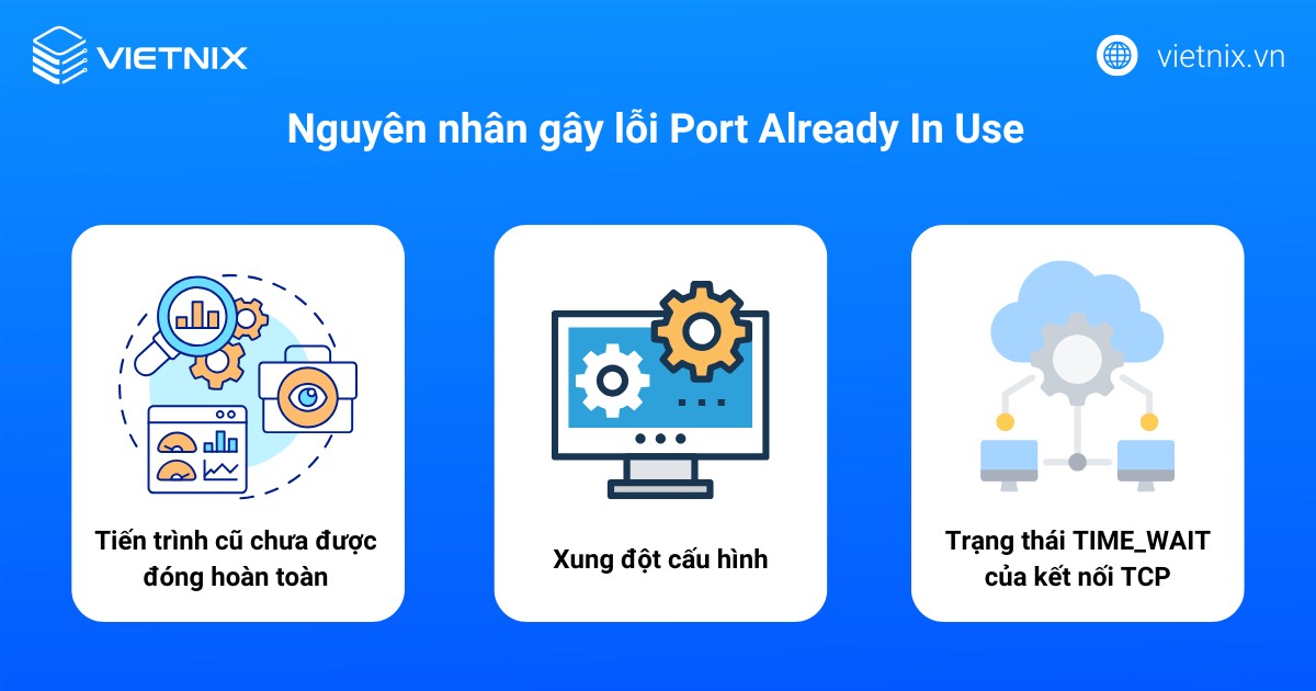 Hướng dẫn xử lý lỗi Port Already In Use trên Linux và Windows hiệu quả 17 Nguyên nhân phổ biến gây lỗi Port Already In Use