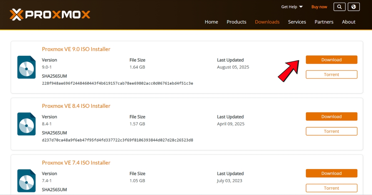Proxmox là gì? Tính năng nổi bật và hướng dẫn cài đặt Proxmox VE chi tiết 37 Tải ISO cài đặt