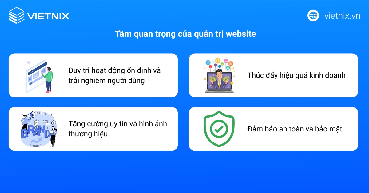 Tầm quan trọng của quản trị website