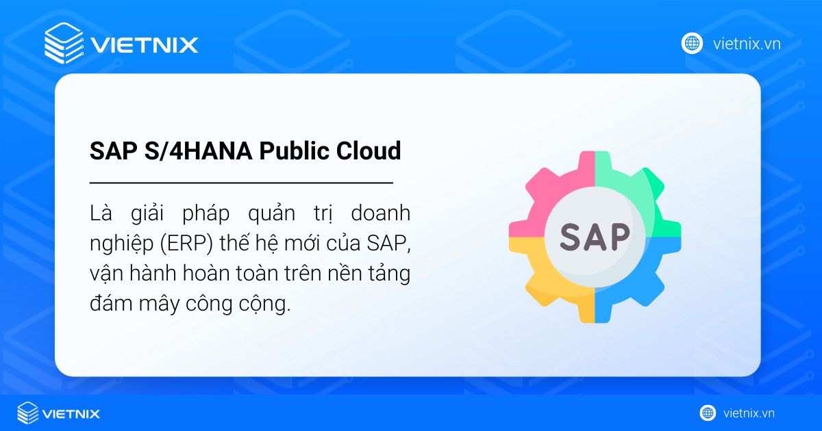 SAP S/4HANA Public Cloud: Giải pháp ERP chuẩn hóa trên nền tảng đám mây công cộng 13 SAP S/4HANA Public Cloud là giải pháp quản trị doanh nghiệp (ERP) thế hệ mới của SAP