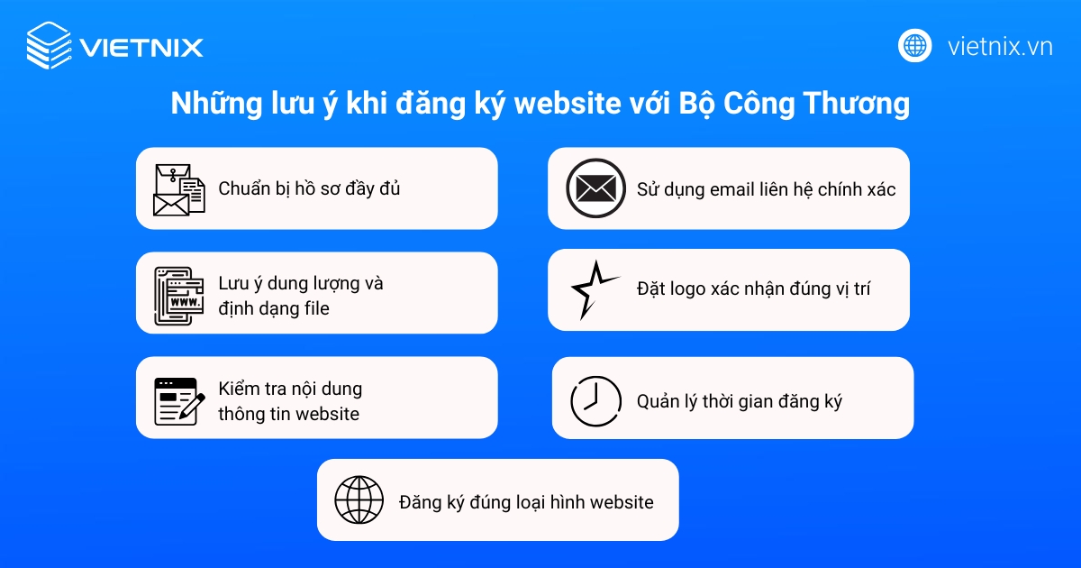 Những lưu ý khi đăng ký website với Bộ Công Thương