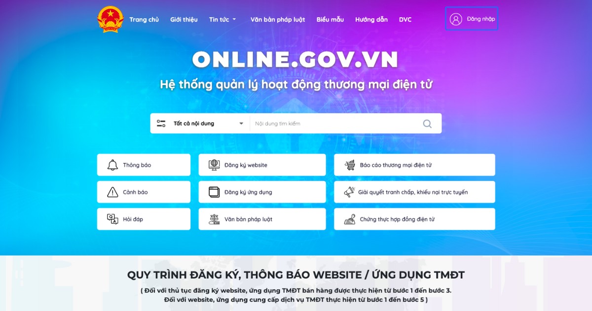 Tại giao diện chính, bạn nhấn Đăng nhập