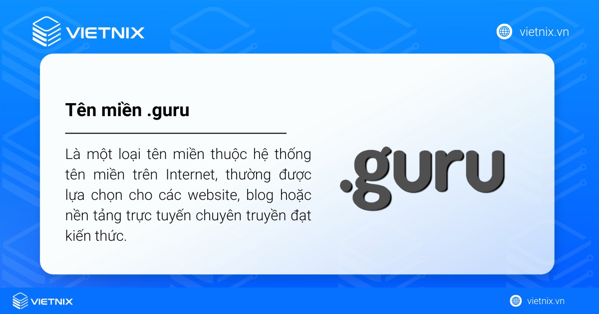 Tên miền .guru là một loại tên miền thuộc hệ thống tên miền trên Internet