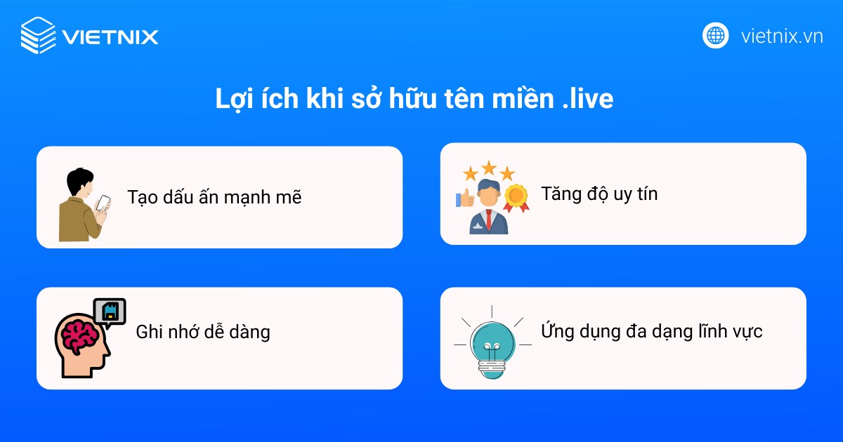 Lợi ích khi sở hữu tên miền .live