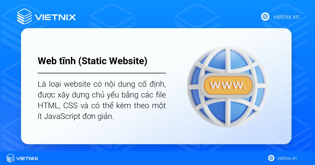 Web động là gì? Web tĩnh là gì? Ưu nhược điểm và phân biệt web động với web tĩnh 44 Web tĩnh (Static Website)