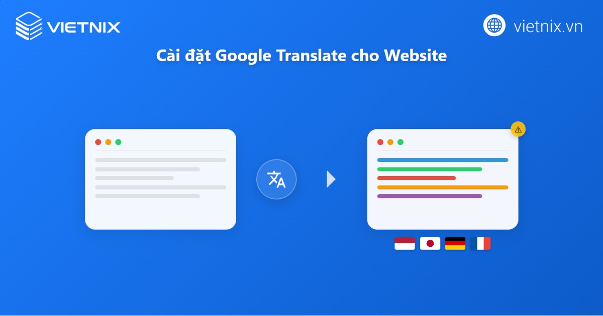 Cài đặt Google Translate cho website