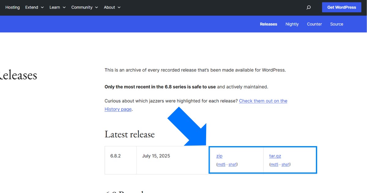 Lựa chọn và tải về phiên bản WordPress phù hợp với nhu cầu của bạn