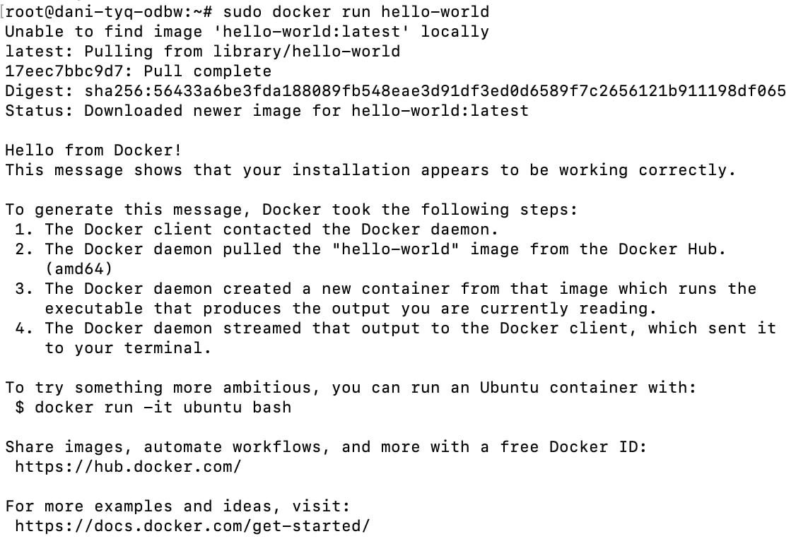 Chạy thử một container mẫu với Docker