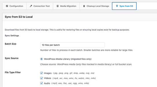 đồng bộ ngươc từ s3 storage