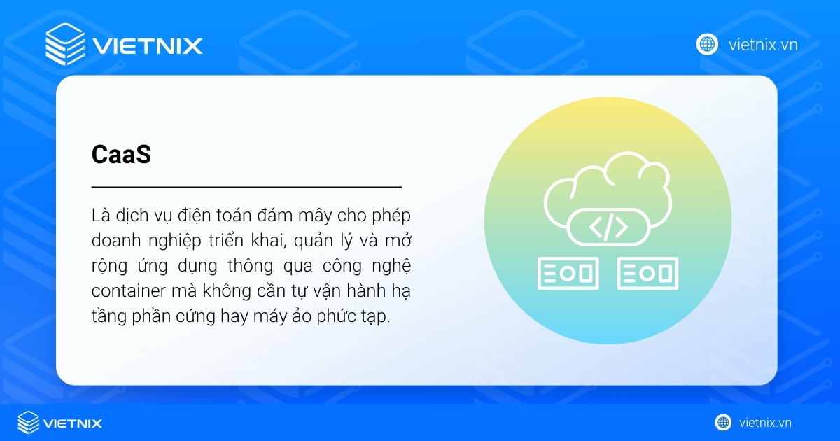 CaaS (Container as a Service) là dịch vụ điện toán đám mây