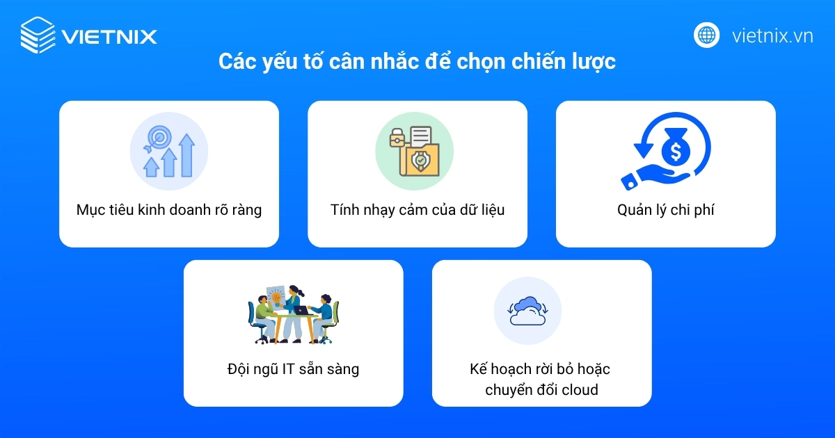 Các yếu tố cần cân nhắc khi chọn Cloud