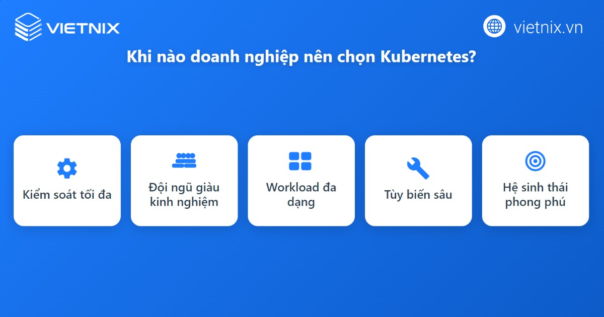 Trường hợp doanh nghiệp nên chọn Kubernetes
