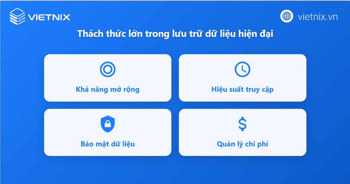 Một số thách thức trong lưu trữ dữ liệu hiện đại