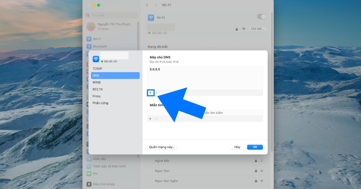 DNS Google là gì? Hướng dẫn đổi DNS Google trên máy tính và điện thoại chi tiết 35 Bạn cần chuyển sang tab DNS. Tiếp theo, nhấn dấu + để thêm địa chỉ IP DNS Google mới