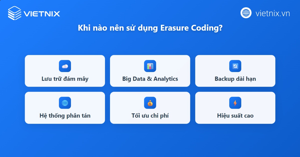 Các trường hợp nên sử dụng Erasure Coding