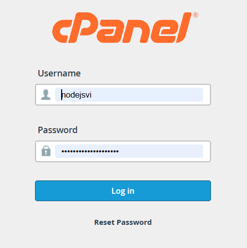 Đăng nhập vào bảng điều khiển hosting