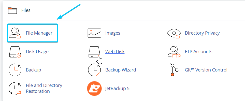 Tìm và mở ứng dụng "File Manager"