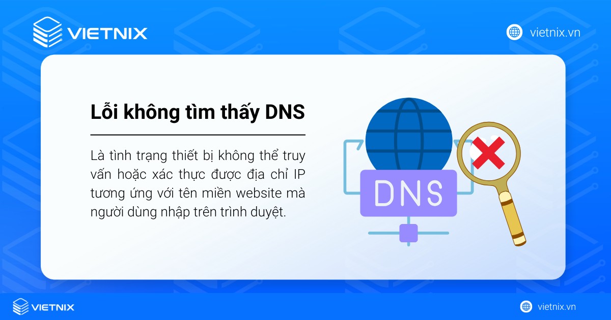 Lỗi không tìm thấy DNS