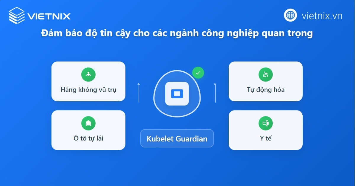 Kubelet giúp bảo vệ tính an toàn và độ tin cậy tuyệt đối của các ngành công nghiệp quan trọng