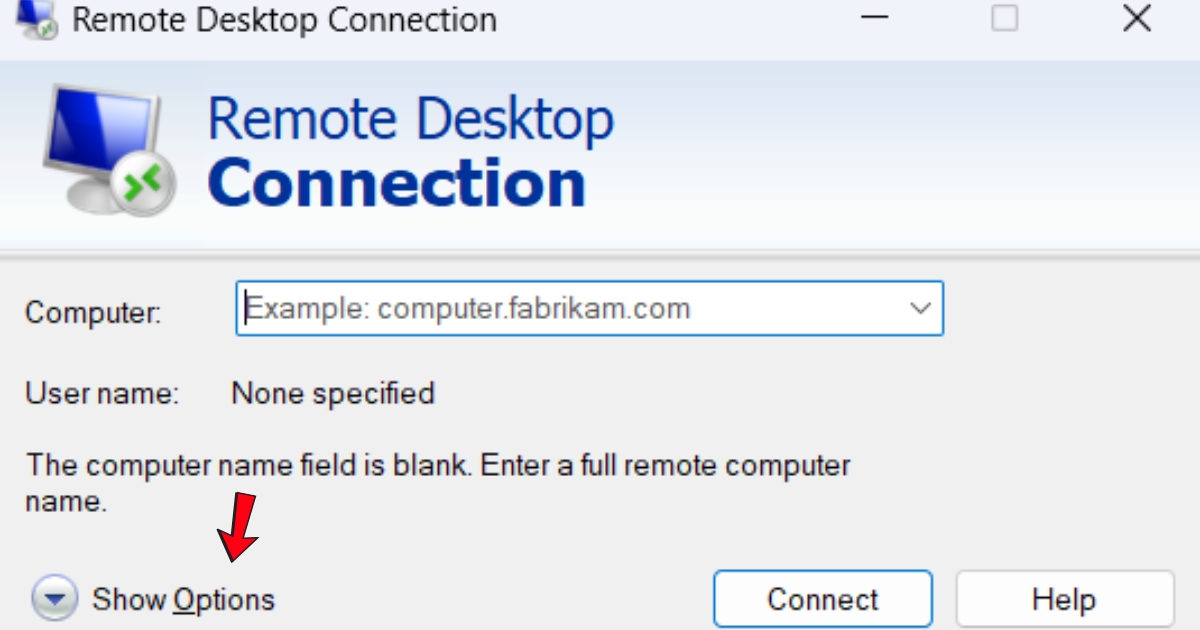 Bạn chọn Show Options