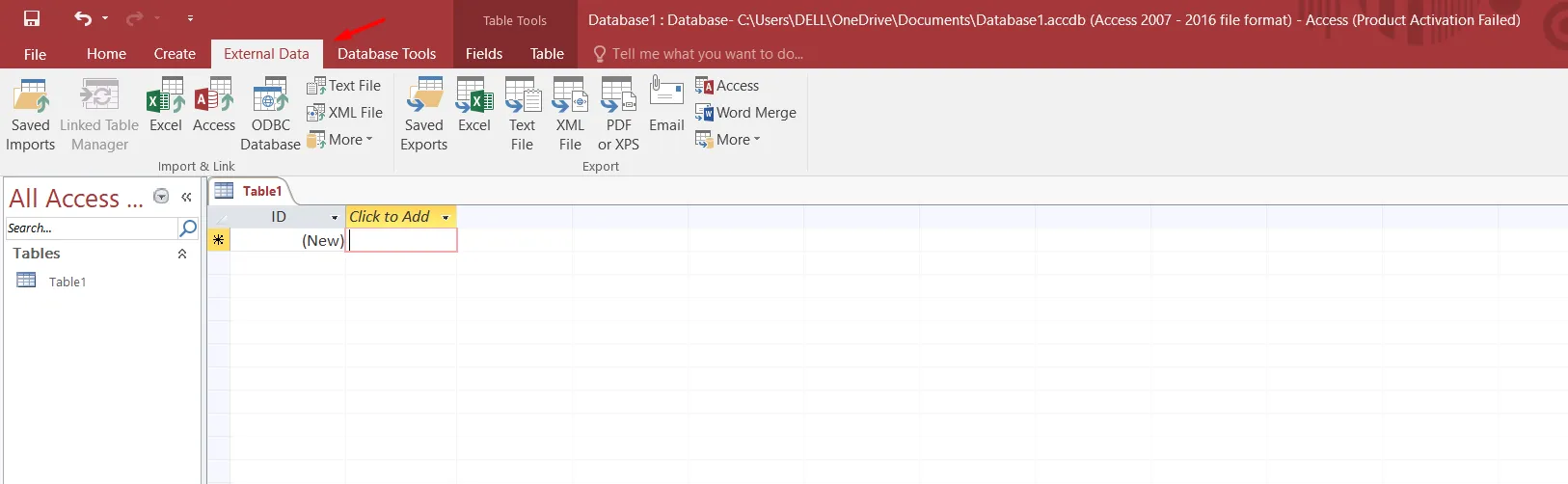 Để nhập dữ liệu tự động từ một tệp khác, bạn hãy điều hướng đến thẻ External Data