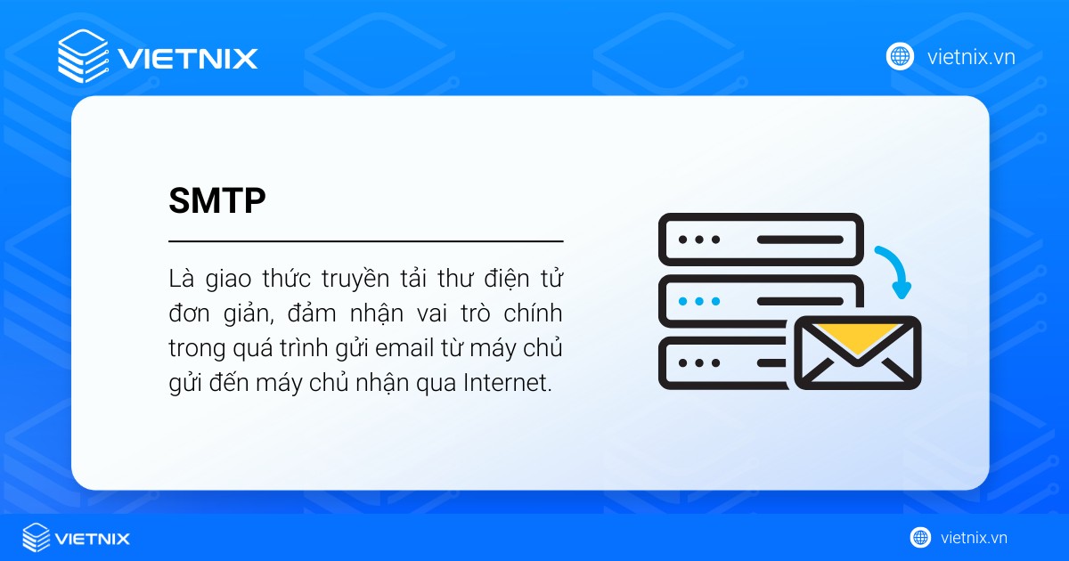 SMTP (Simple Mail Transfer Protocol) là giao thức truyền tải thư điện tử đơn giản