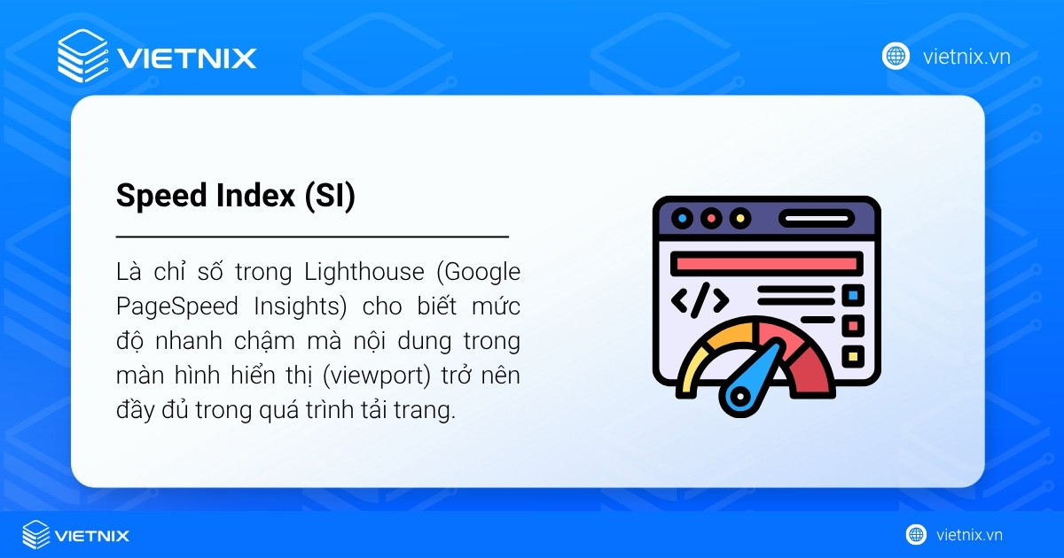 Speed Index (SI) là chỉ số trong Lighthouse