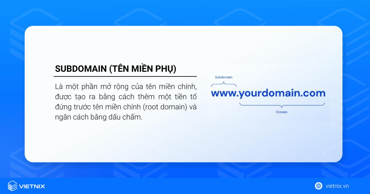 Subdomain là gì?