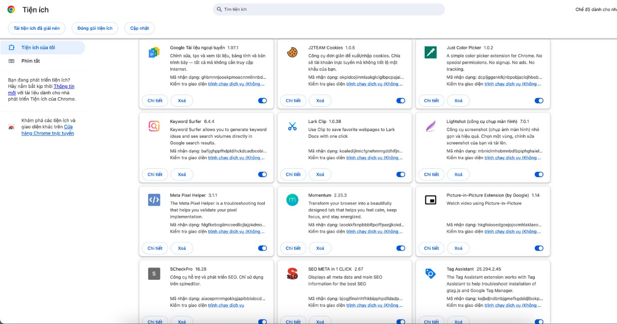 Kiểm tra để gỡ bỏ hoặc vô hiệu hóa extension gây xung đột