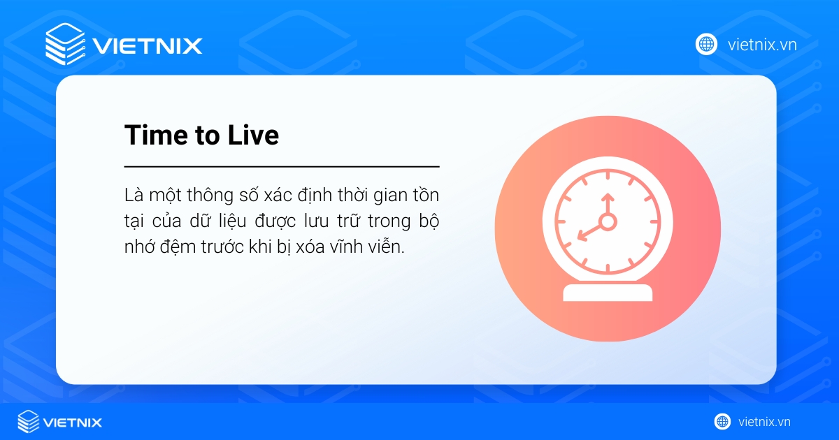 Time to Live là thông số xác định vòng đời của dữ liệu được lưu trữ trong bộ nhớ đệm