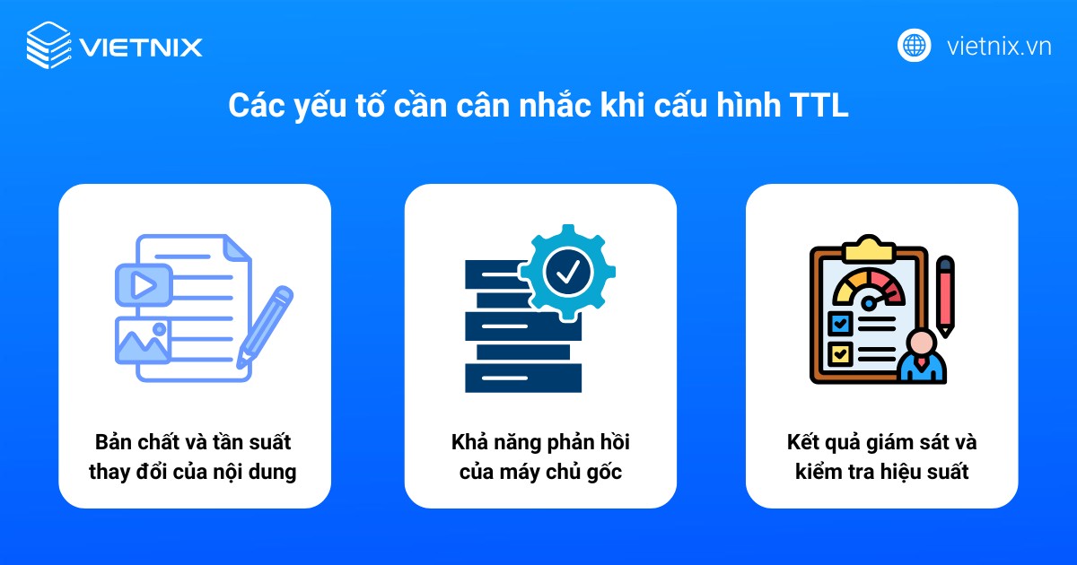 Các yếu tố cần cân nhắc khi cấu hình TTL