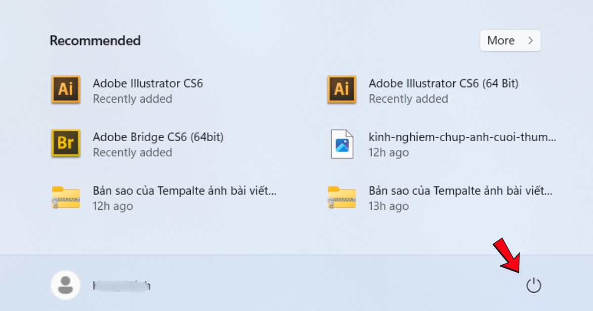 Bạn chọn biểu tượng Power