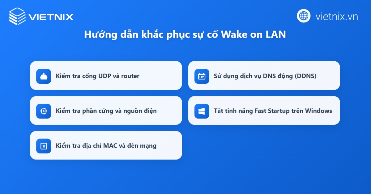 Khắc phục sự cố Wake on LAN