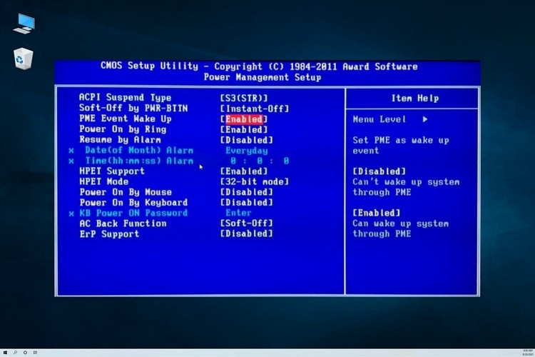 Tìm và kích hoạt tùy chọn Wake on LAN