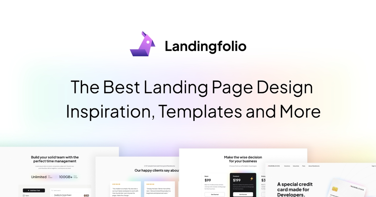 Top 21 AI tạo landing page phổ biến nhất hiện nay 31 Landingfolio tập hợp những mẫu thiết kế landing page chất lượng cao (Nguồn: Internet)