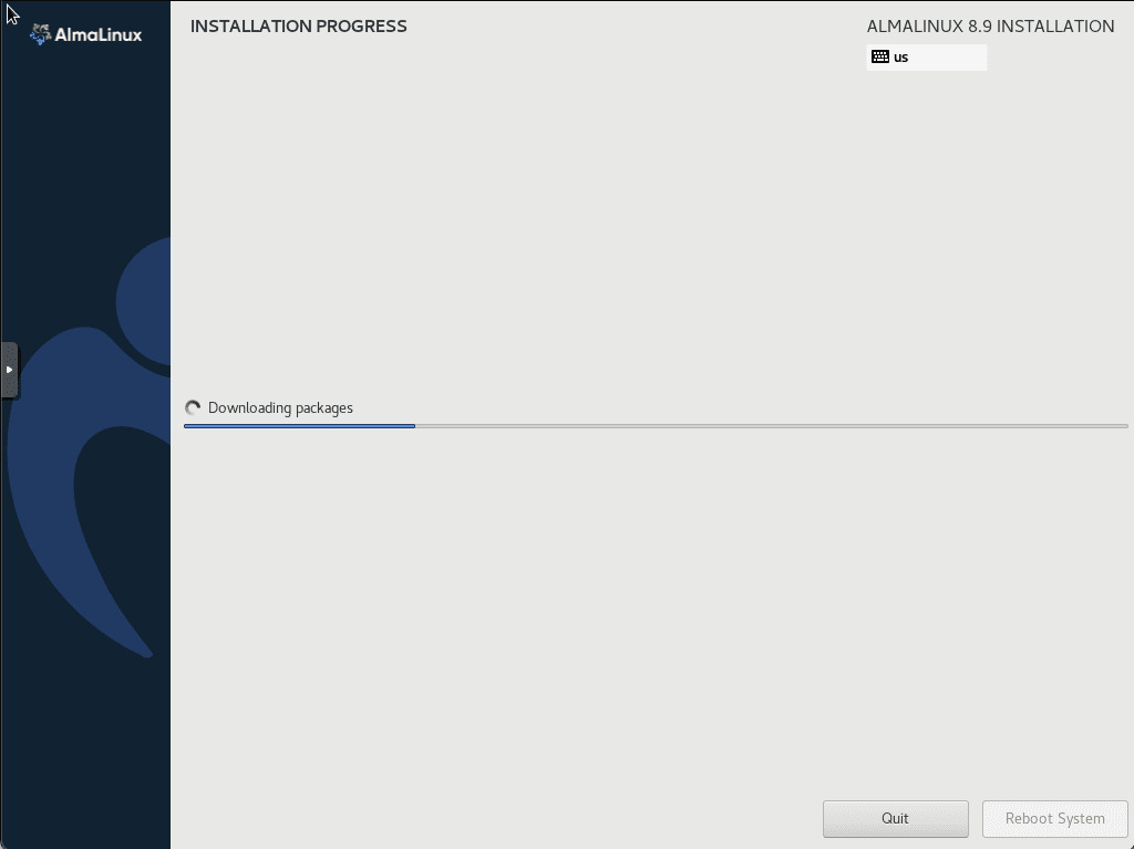 Đợi hệ thống tự động cài đặt