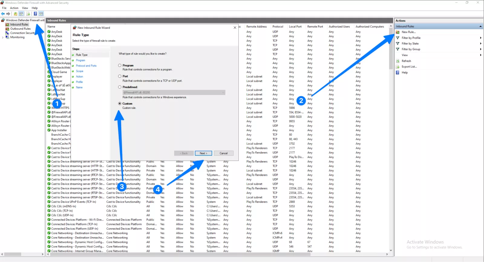 Hướng dẫn các bước chặn IP bằng Windows Firewall chi tiết 20 Tạo quy tắc chặn IP mới (Inbound Rule)