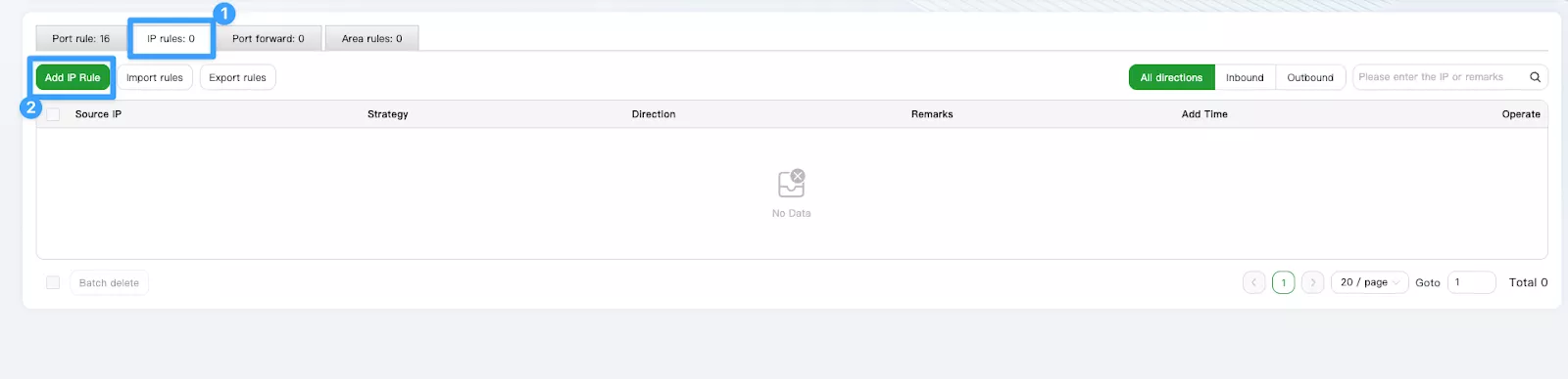 Hướng dẫn chặn IP trên aaPanel bằng tính năng Firewall 15 Truy cập IP Rule