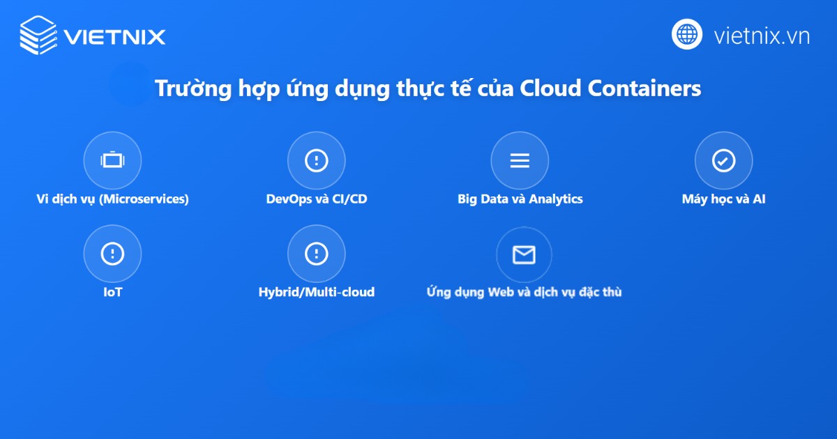 Các trường hợp sử dụng Cloud containers