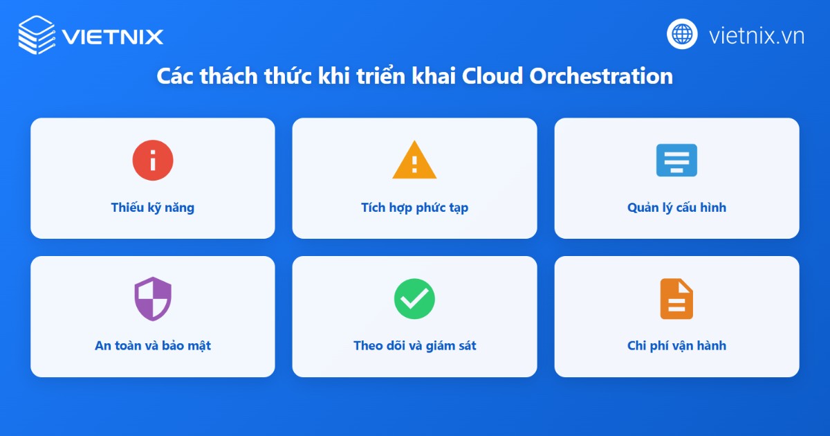 Cloud Orchestration là gì? Lợi ích và các phương pháp triển khai 63 Thách thức khi triển khai Cloud Orchestration