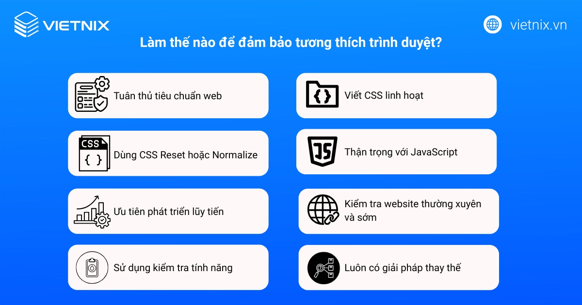 Các cách để đảm bảo tương thích trình duyệt